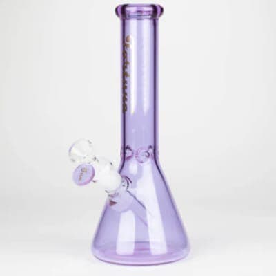 10" 4mm Coloured Glass Bong - Purple