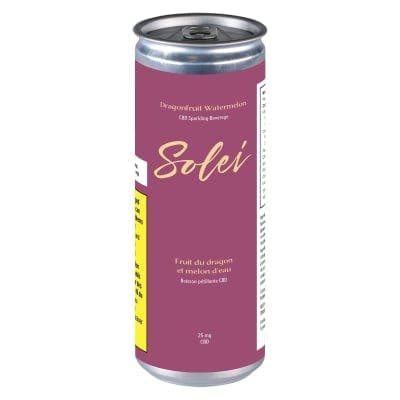 Solei - Dragonfruit Watermelon CBD Sparkling Beverage - 355ml - Beverages