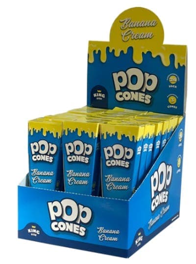 Pop Cones - King Size Pre-Rolled Cones - Banana Cream