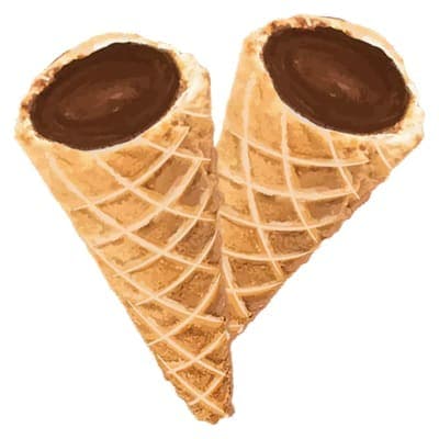 A-Ha! - Milk Chocolate Live Rosin Waffle Cones - 2 Pack - Baked Goods