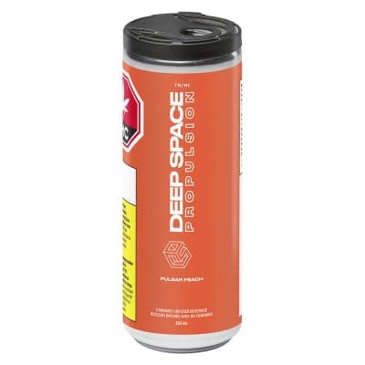 Deep Space - Pulsar Peach THC + CBG + Caffeine - 355ml - Beverages