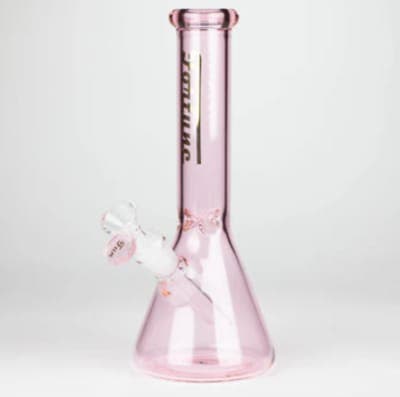 10" 4mm Coloured Glass Bong - Pink