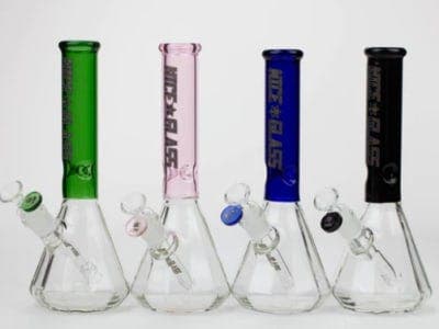 Nice Glass - 11 inch 12-Sided Pyramid Beaker - Assorted Colors