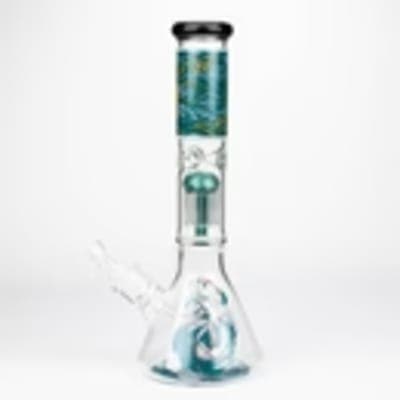 INFYNITI | UNTAMED 14" 7 MM CLASSIC BEAKER WATER BONG - KOI FISH