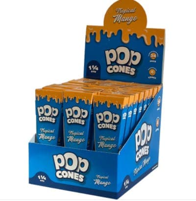 Pop Cones - 1 1/4 Pre-rolled Cones - Tropical Mango