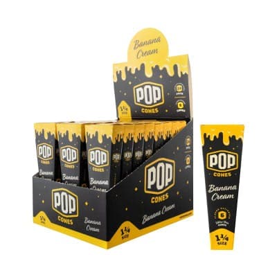 Pop Cones - 1 1/4 Pre-rolled Cones - Banana Cream