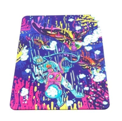 Trippy Astronaut Dab Mat - Silicone - 10 x 8 Inch