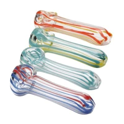 2.5" mini Stripe Glass Hand Pipe