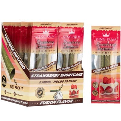 King Palm 2 Mini Rolls - Strawberry Shortcake