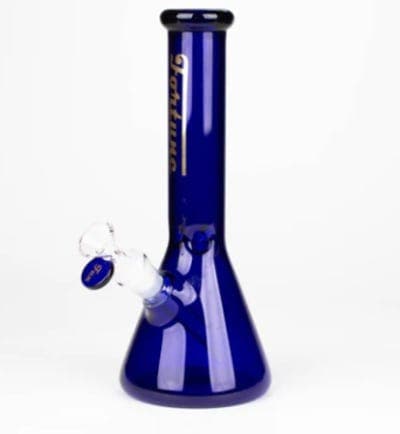 10" 4mm Coloured Glass Bong - Blue