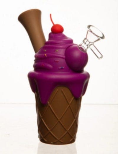 6" Ice Cream Cone Silicone Bong