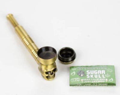 Sugar Skull Metal Pipe With Screens
