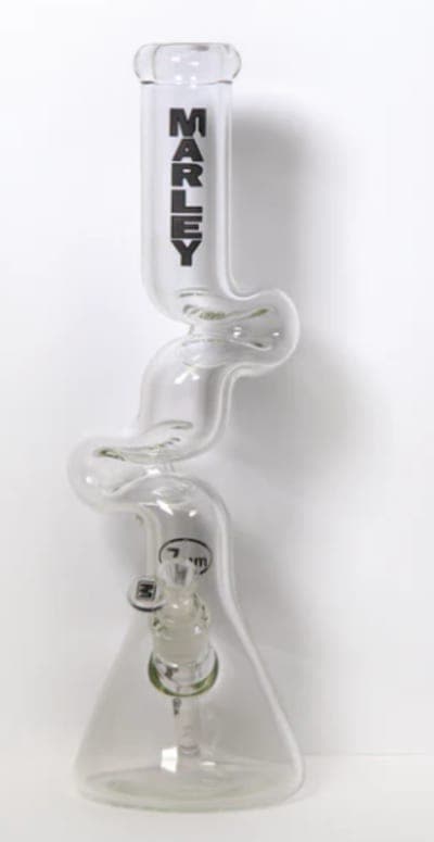 DOUBLE ZONG MARLEY GLASS BONG - 17 INCH 7MM