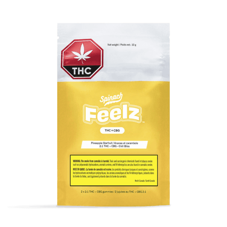 Feelz Pineapple Starfruit 2:1 THC:CBG Gummies