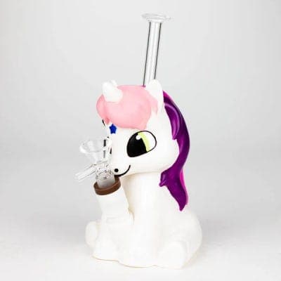 6" Vinyl unicorn water pipe
