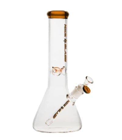 12" 5mm Nice Glass Beaker Bong - Amber