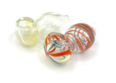 2" Clear Spiral Glass Pipe