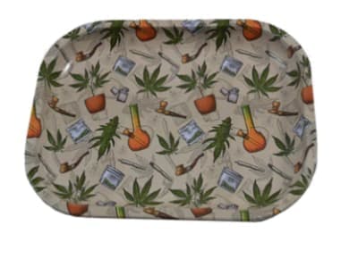 TRAY 25 VARIETY PATTERN METAL ROLLING TRAY - SMALL