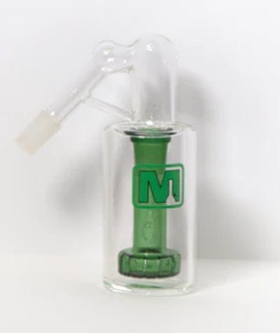 REMOVABLE RECYCLER PERCULATOR ASH CATCHER 14MM 45 DEGREES MARLEY GLASS